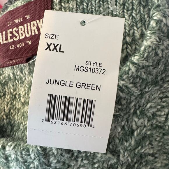 Alesbury Cable Knit Crewneck Pullover Sweater in Jungle Green NWT Size 2XL - Picture 8 of 9